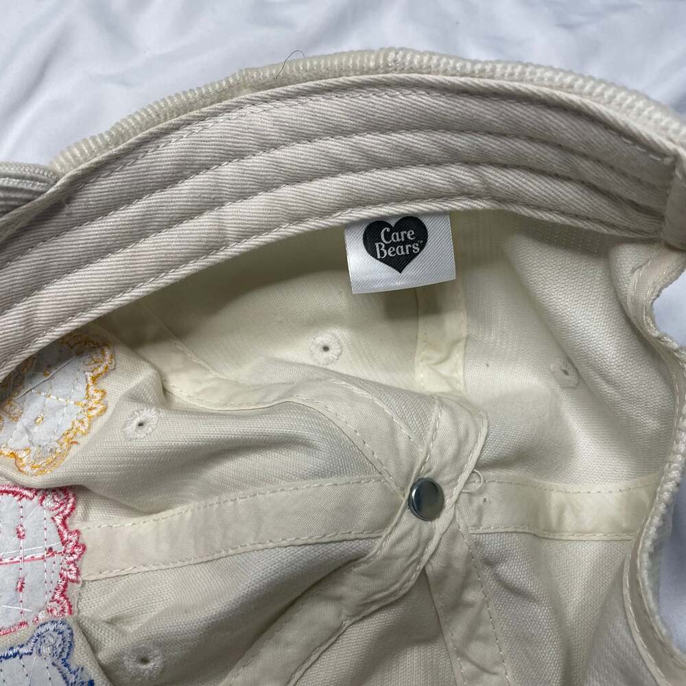 Care Bears Embroidered Corduroy Dad Hat Adjustable Strap Cream Off-White - Picture 5 of 6
